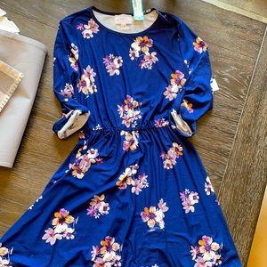 Navy floral dress